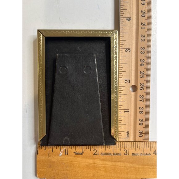 Vintage Gold-Tone Picture Frames 5x7 W/ Glass & 2.5x3.5 Without Glass 94f - Picture 6 of 6